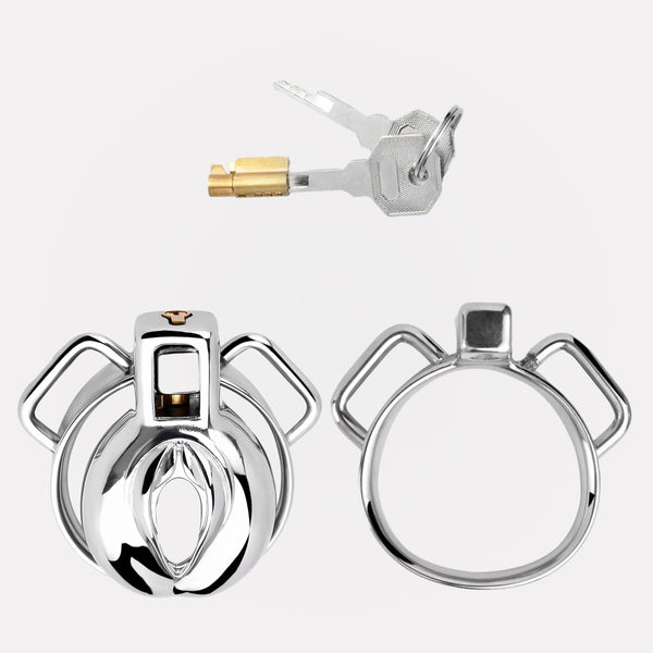 Cage de Chasteté Sissy Pussy - Métal - Chastifyme