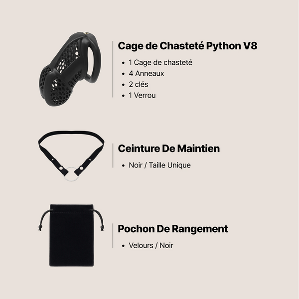 Coffret Cage de Chasteté Débutant – Confort +