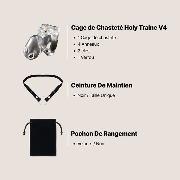 Pack Cage de Chasteté Débutant – Haut de Gamme